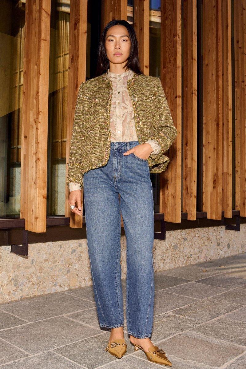 Loose Fit Bouclé Jacket – Look-Rich & Royal