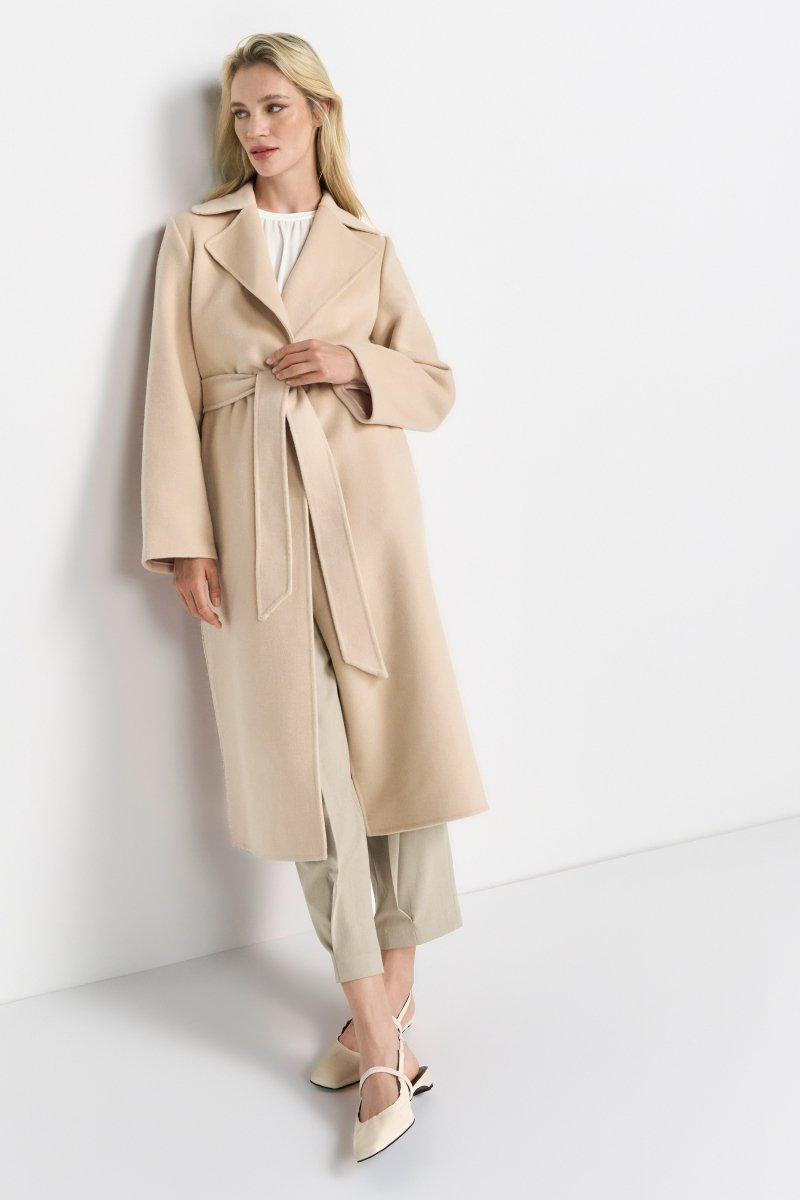 Long wool coat with tie belt Rich & Royal