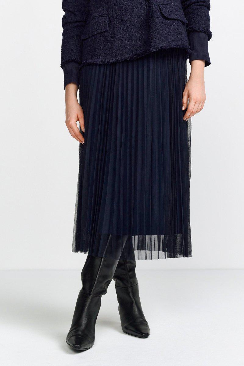 Plisseerock in Midilänge Rich Royal