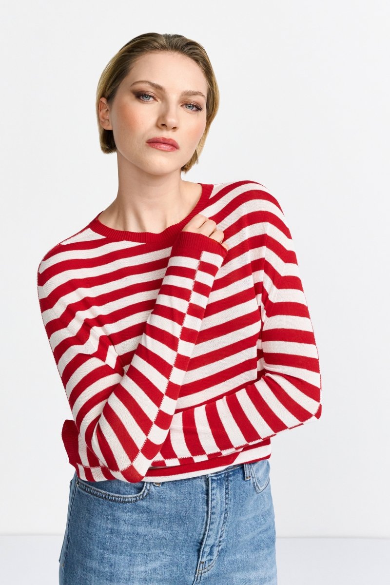 Striped fine knit sweater Rich & Royal - Main Image