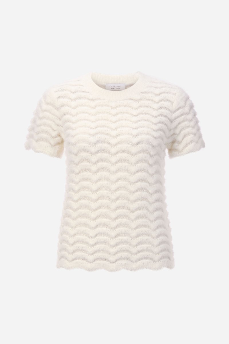 Stricktop mit Wellenstruktur-Rich & Royal