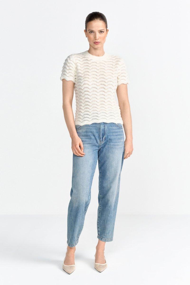 Stricktop mit Wellenstruktur-Rich & Royal