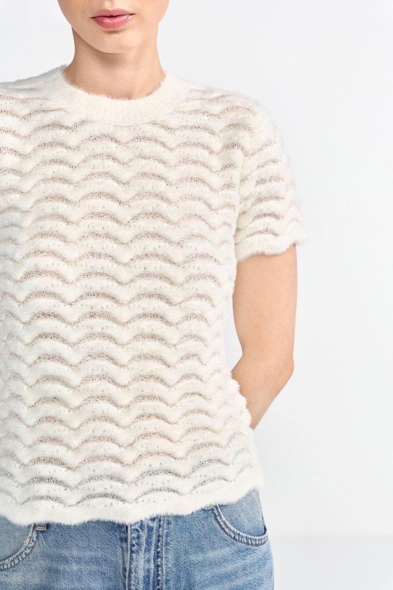 Stricktop mit Wellenstruktur-Rich & Royal