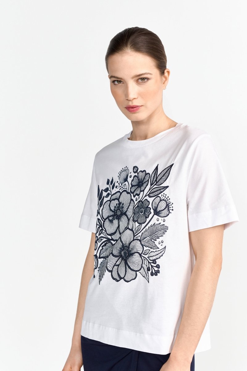 T-Shirt mit Blumenprint-Rich & Royal