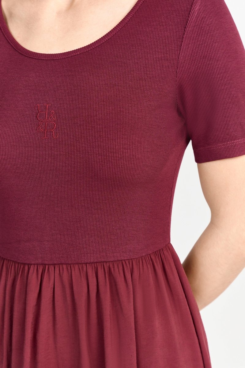 Midikleid mit Jersey-Top-Rich & Royal