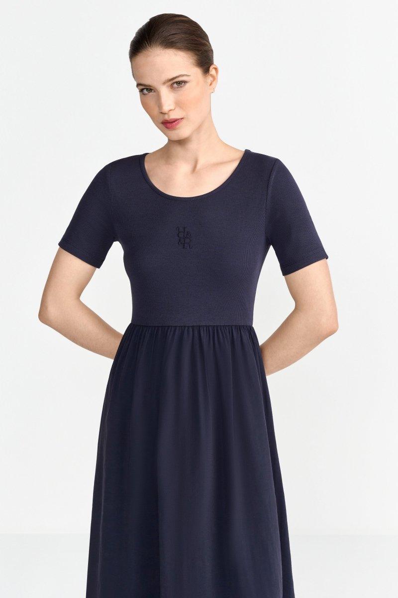 Midikleid mit Jersey-Top-Rich & Royal