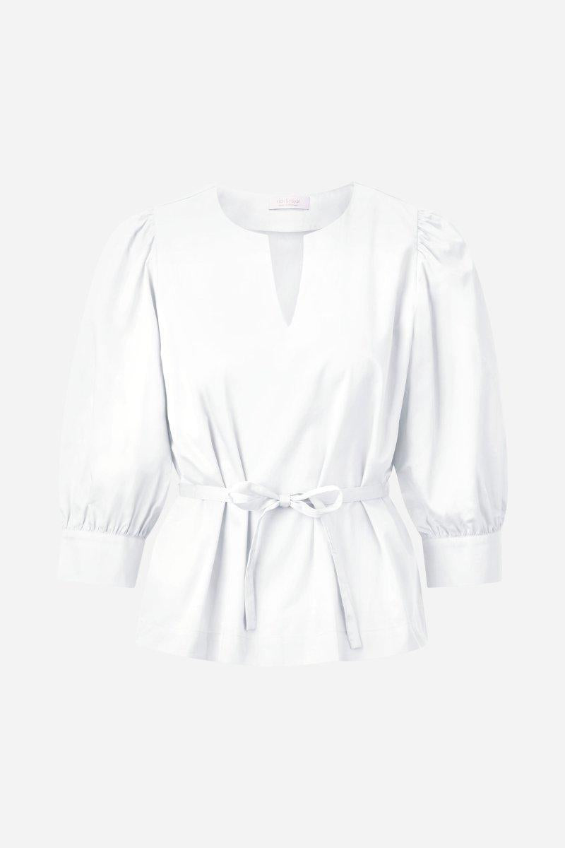 Weiße Bluse mit Puffärmeln-Rich & Royal