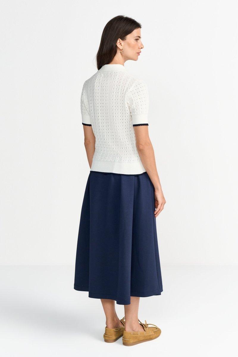 Poloshirt mit Zopfmuster-Rich & Royal