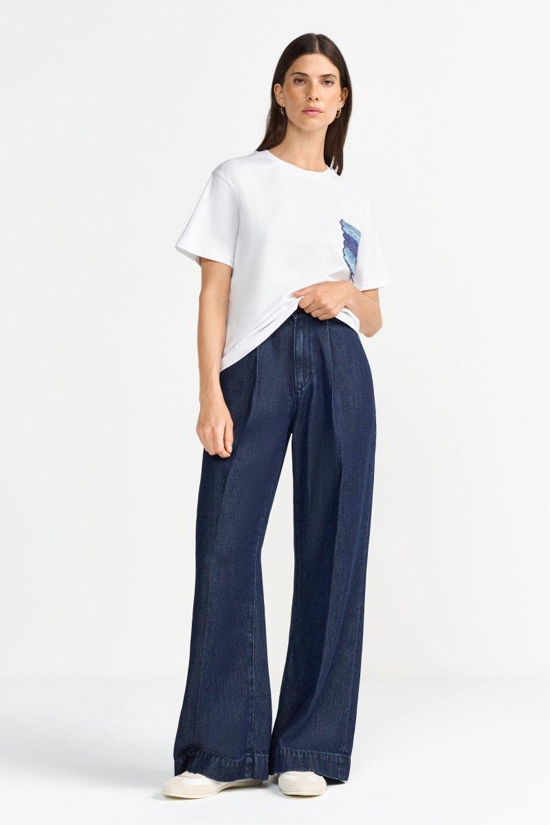 Weißes Oversized T-Shirt-Rich & Royal