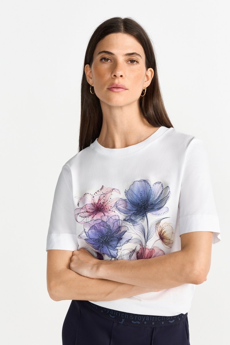 T-Shirt mit Blumenprint-Rich & Royal