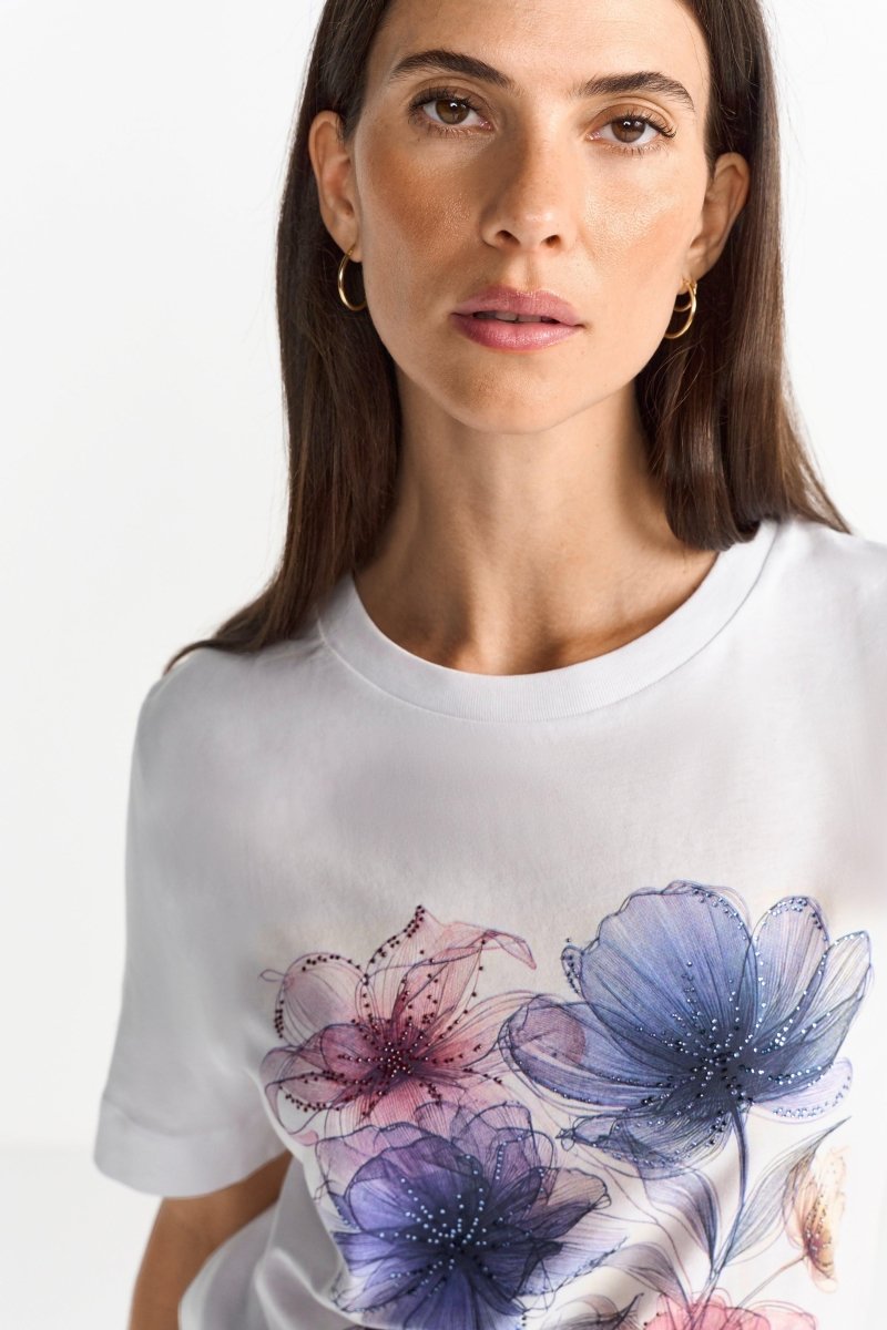 T-Shirt mit Blumenprint-Rich & Royal