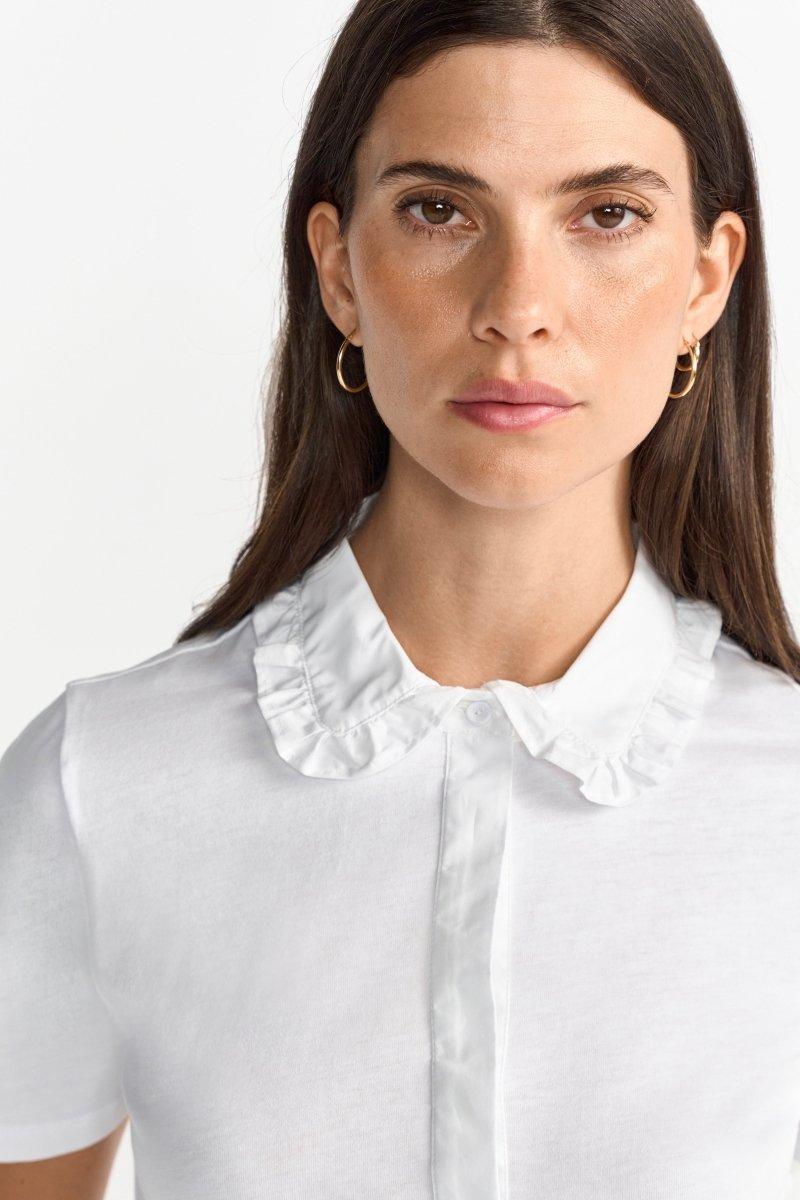 T-Shirt mit Rüschenkragen-Rich & Royal