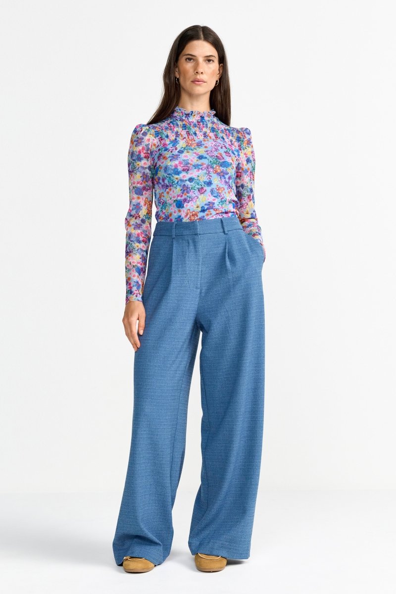 Mesh-Shirt mit Blumenprint-Rich & Royal