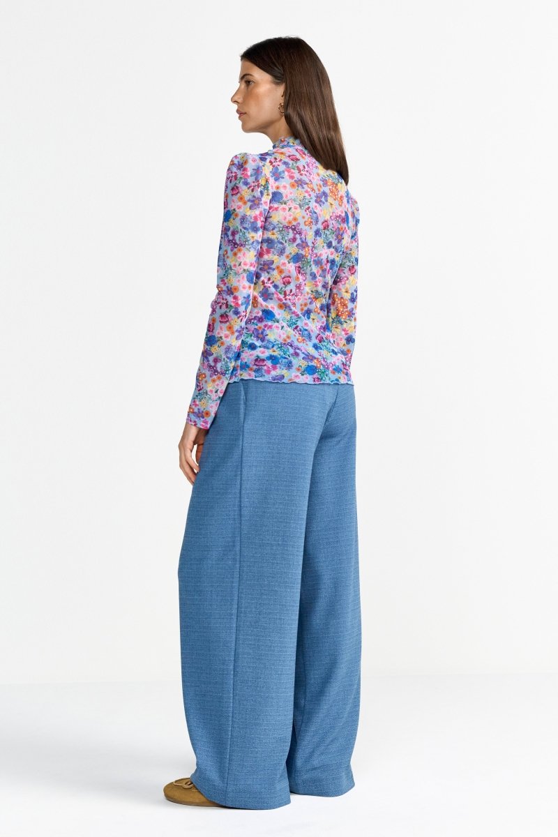 Mesh-Shirt mit Blumenprint-Rich & Royal