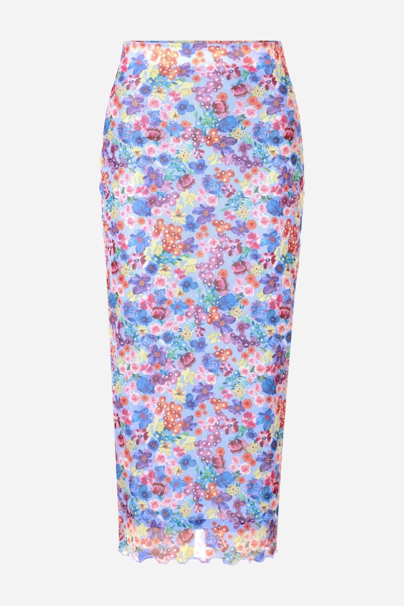 Mesh-Rock mit Blumenprint-Rich & Royal