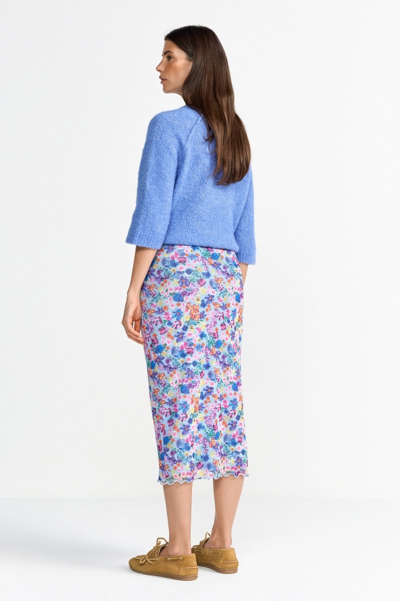 Mesh-Rock mit Blumenprint-Rich & Royal