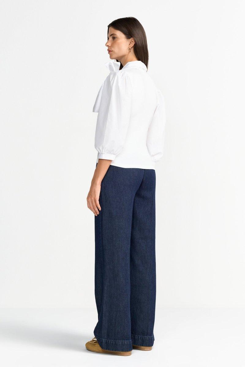 Bluse mit Puffärmeln und Schleife-Rich & Royal