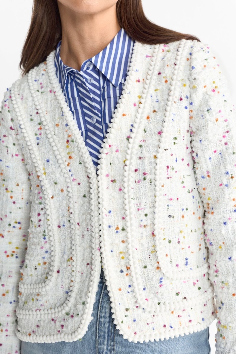 Bouclé-Jacke mit Sprenkelgarn-Rich & Royal