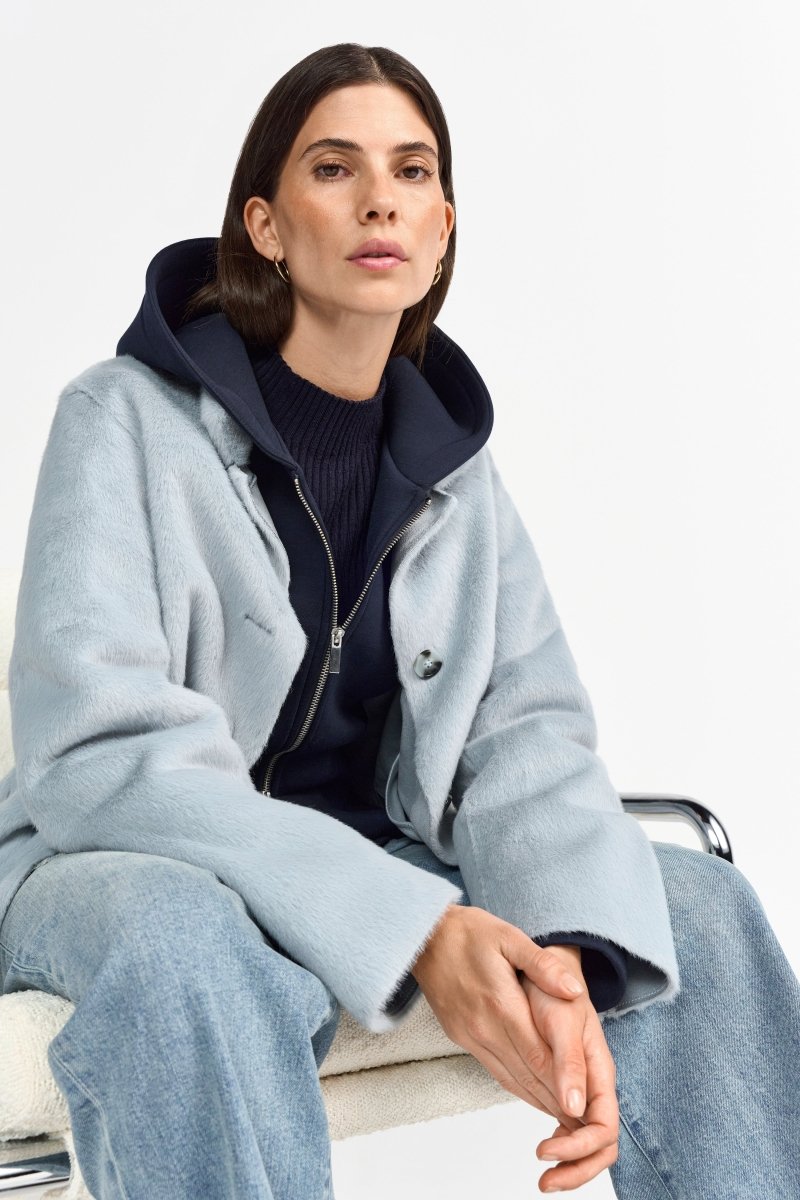 Kurzfelljacke mit Stehkragen-Rich & Royal