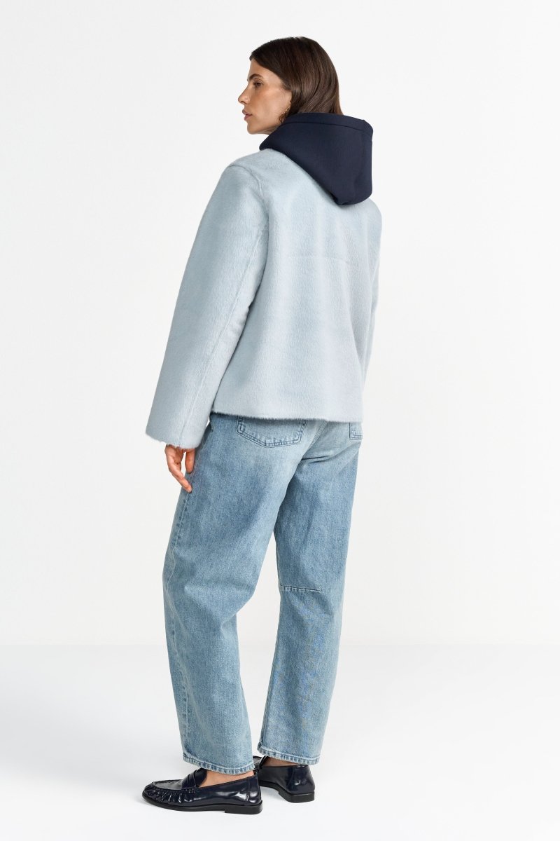 Kurzfelljacke mit Stehkragen-Rich & Royal