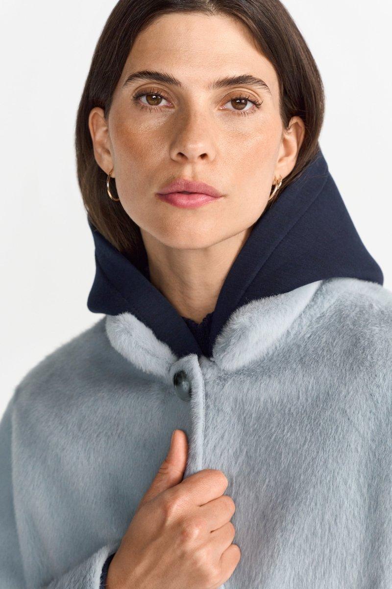 Kurzfelljacke mit Stehkragen-Rich & Royal