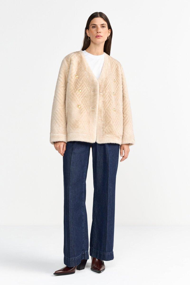 Kurzmantel mit goldenen Knöpfen-Rich & Royal