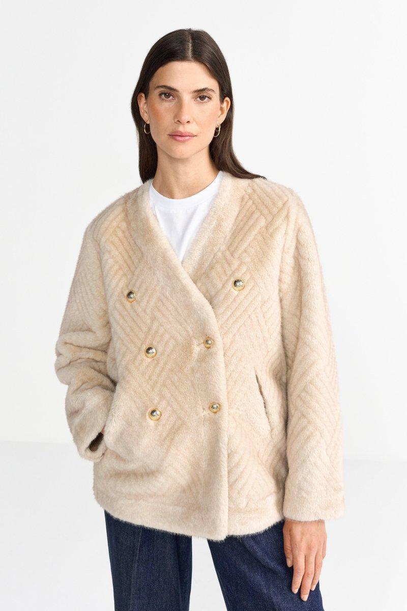 Kurzmantel mit goldenen Knöpfen-Rich & Royal