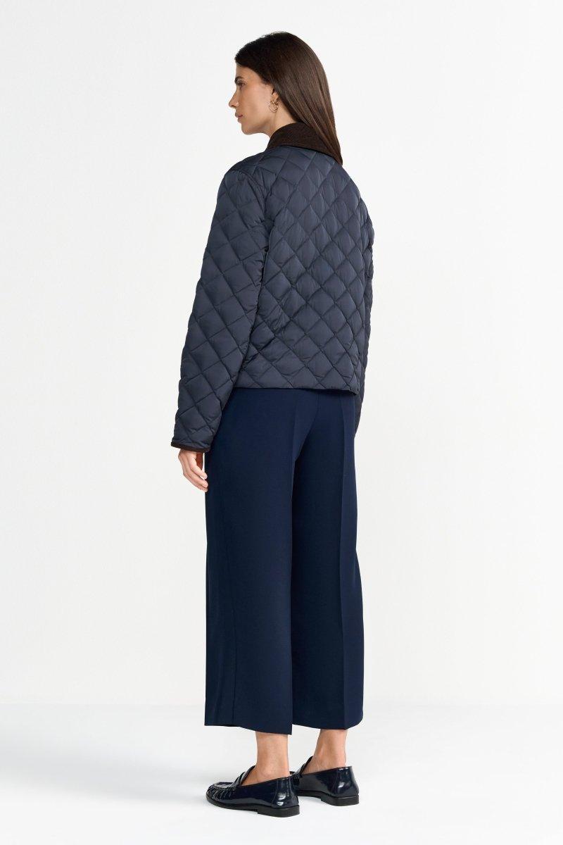 Dunkelblaue Steppjacke-Rich & Royal