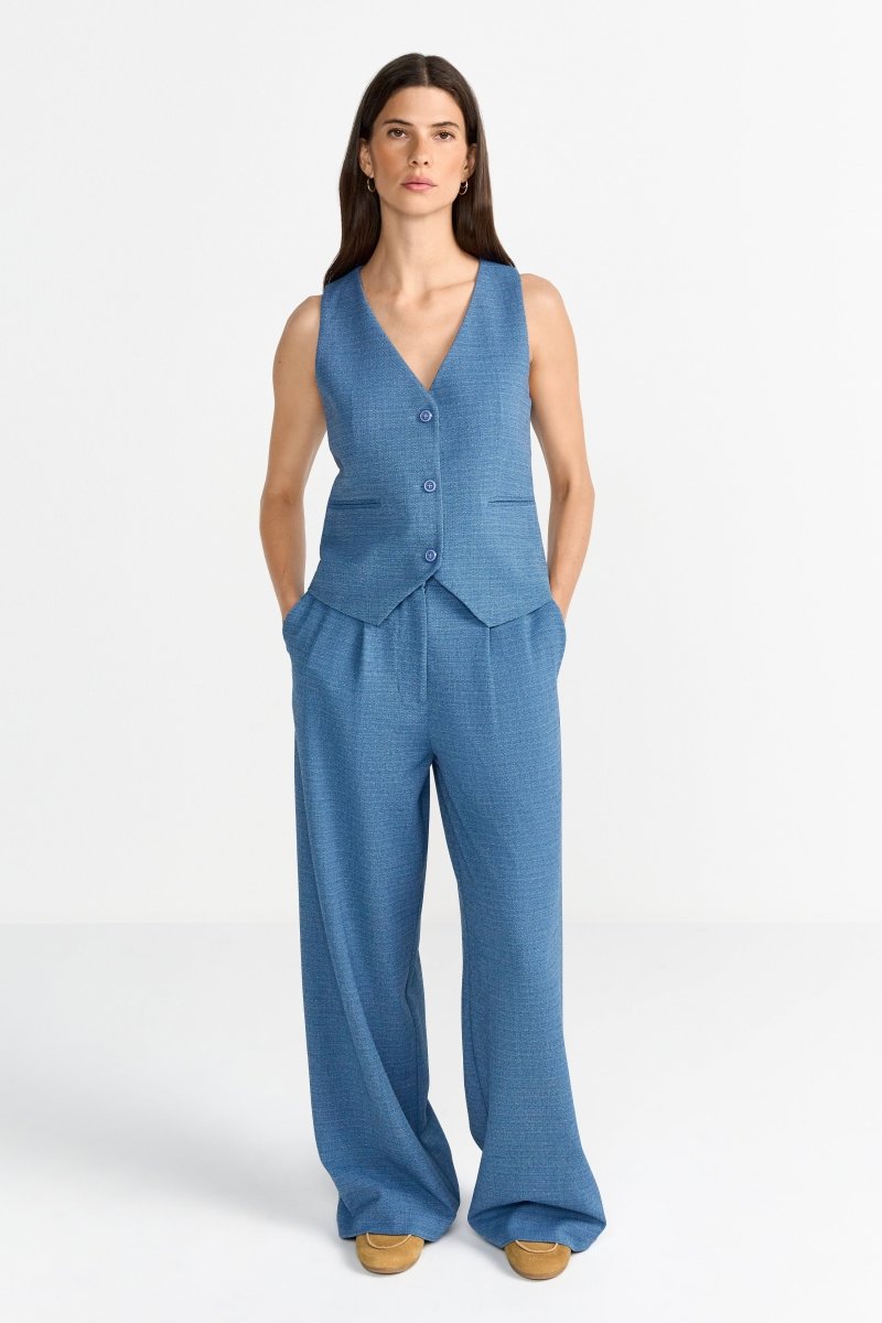 Kurzweste mit V-Ausschnitt-Rich & Royal