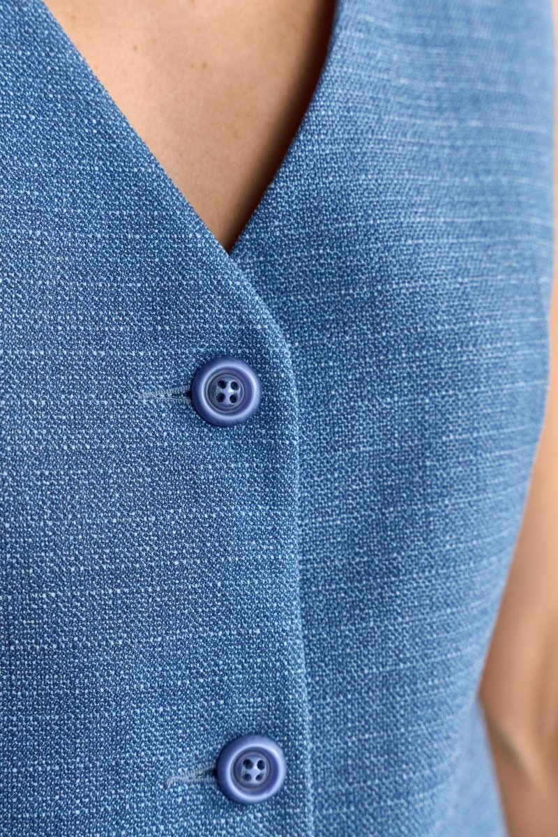 Kurzweste mit V-Ausschnitt-Rich & Royal