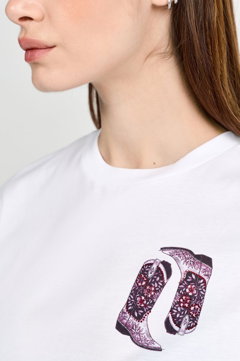 T-Shirt mit Applikationen-Rich & Royal