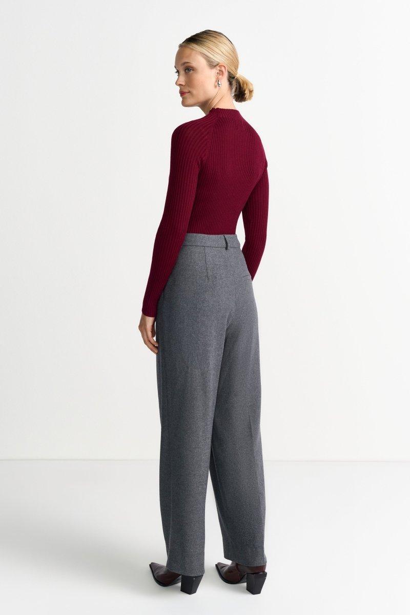 Merinopullover mit Stehkragen-Rich & Royal