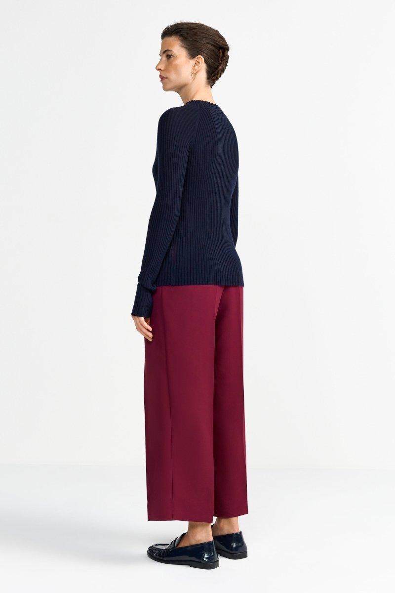 Merinopullover mit Stehkragen-Rich & Royal