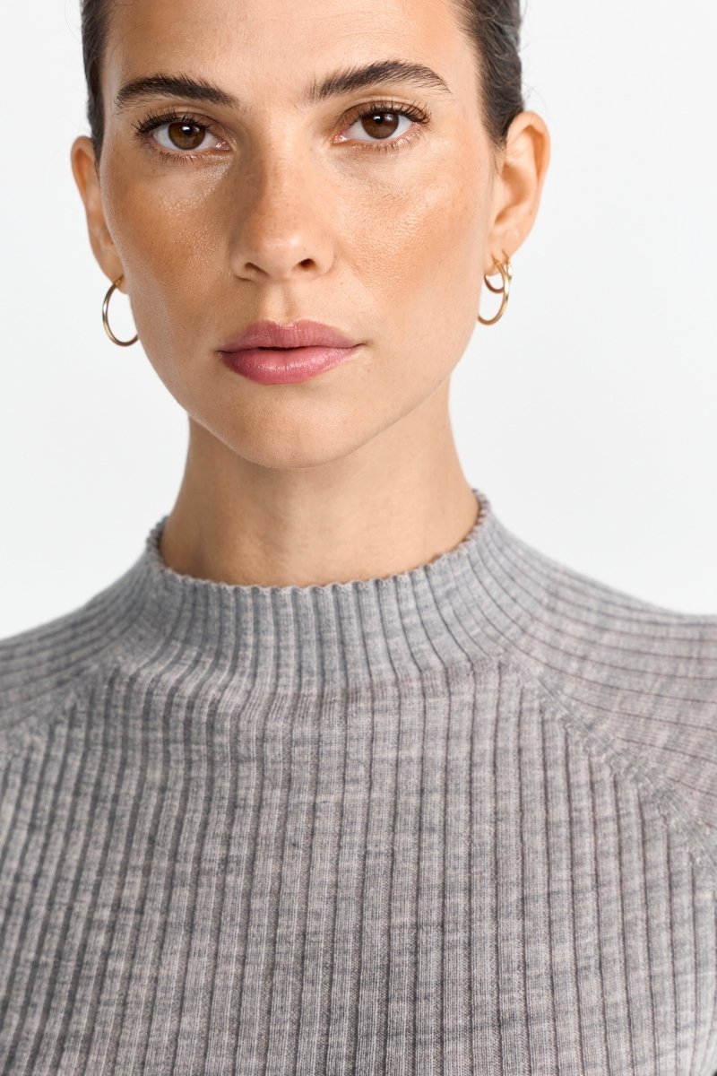 Merinopullover mit Stehkragen-Rich & Royal