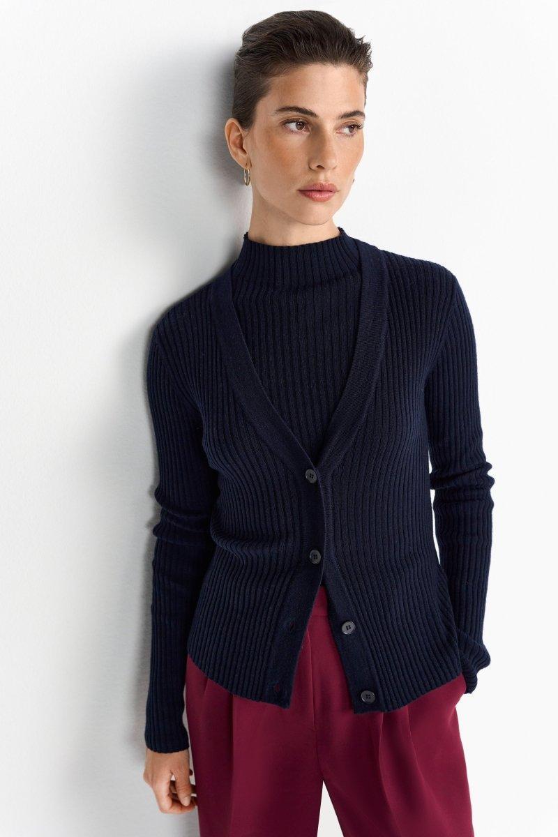 Kurze Strickjacke mit Knöpfen-Rich & Royal