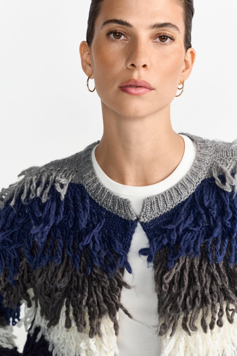 Cardigan mit Fransen-Rich & Royal
