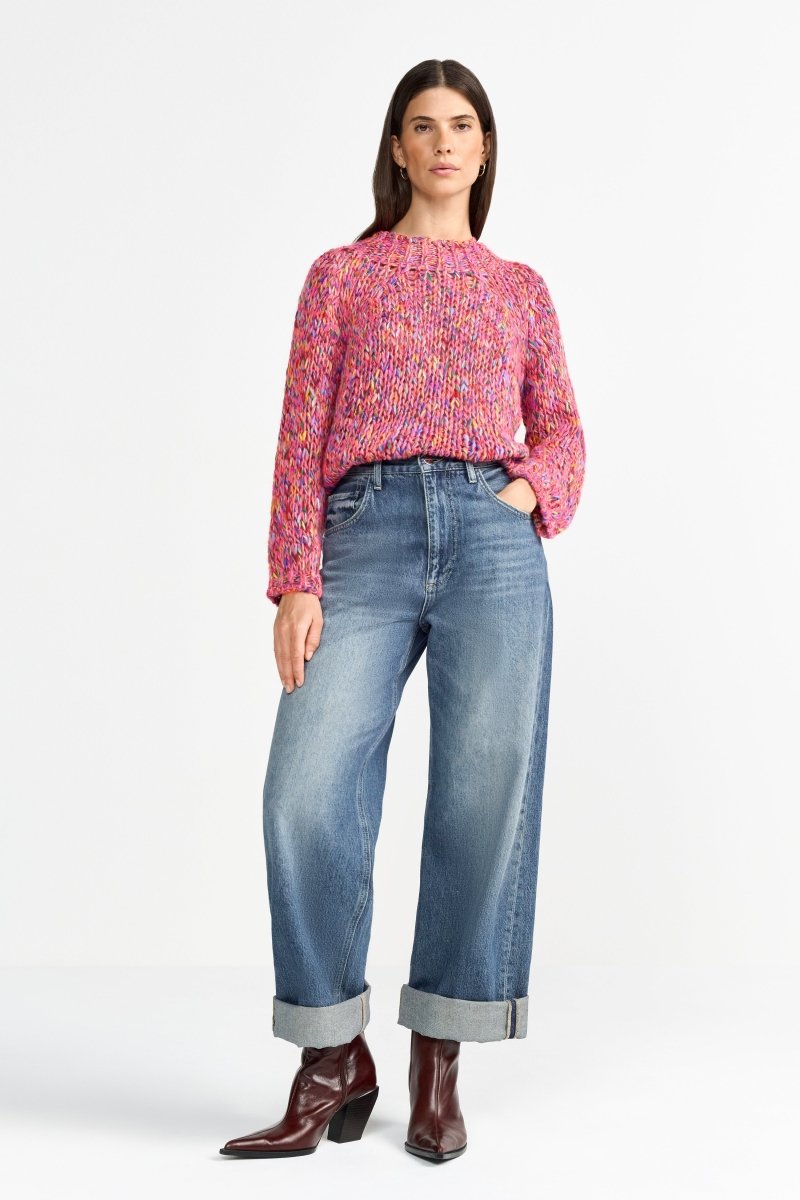 Bunter Grobstrickpullover-Rich & Royal