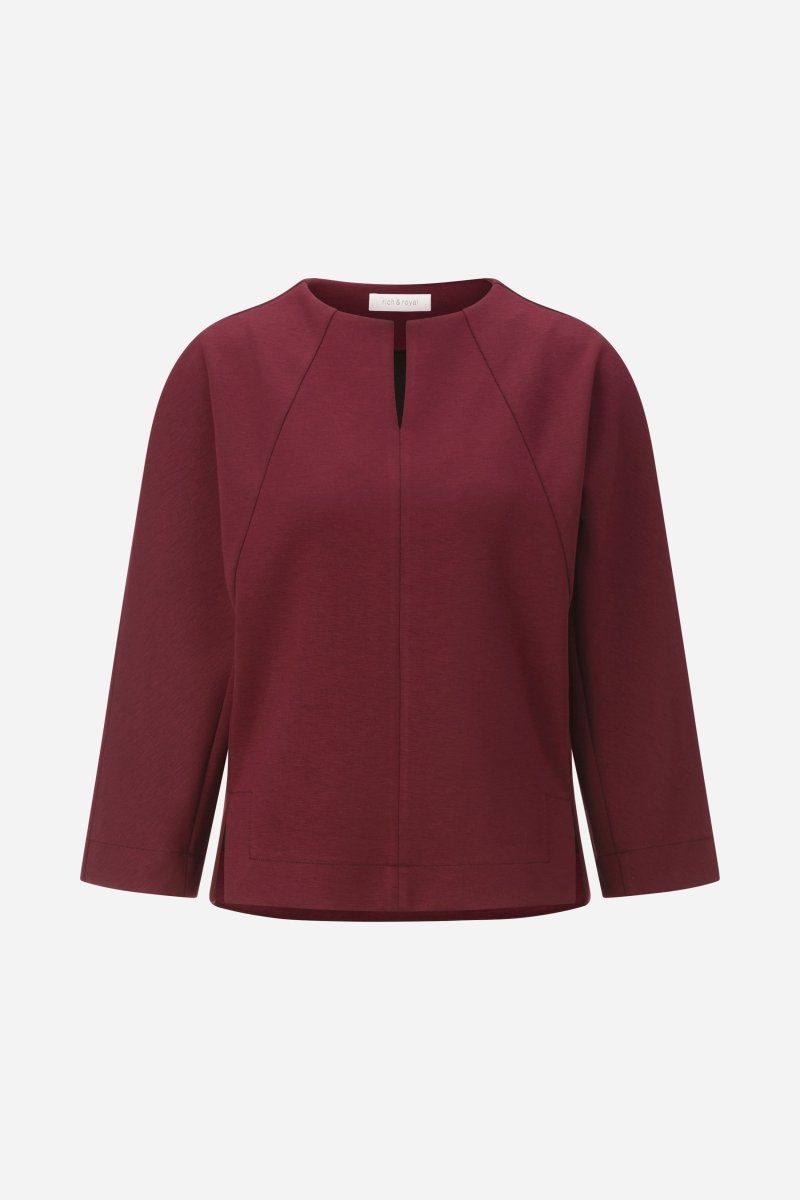 Jerseyshirt mit Seitenschlitzen-Rich & Royal