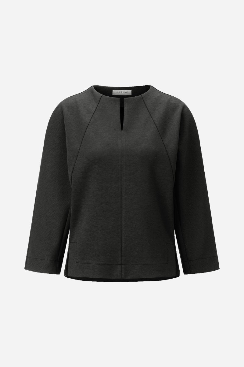 Jerseyshirt mit Seitenschlitzen-Rich & Royal