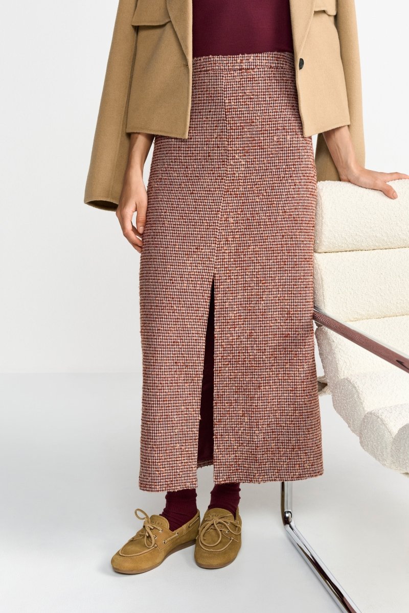 Karierter Tweed-Maxirock-Rich & Royal