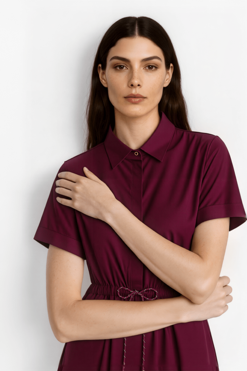 Hemdblusenkleid mit Kurzarm-Rich & Royal