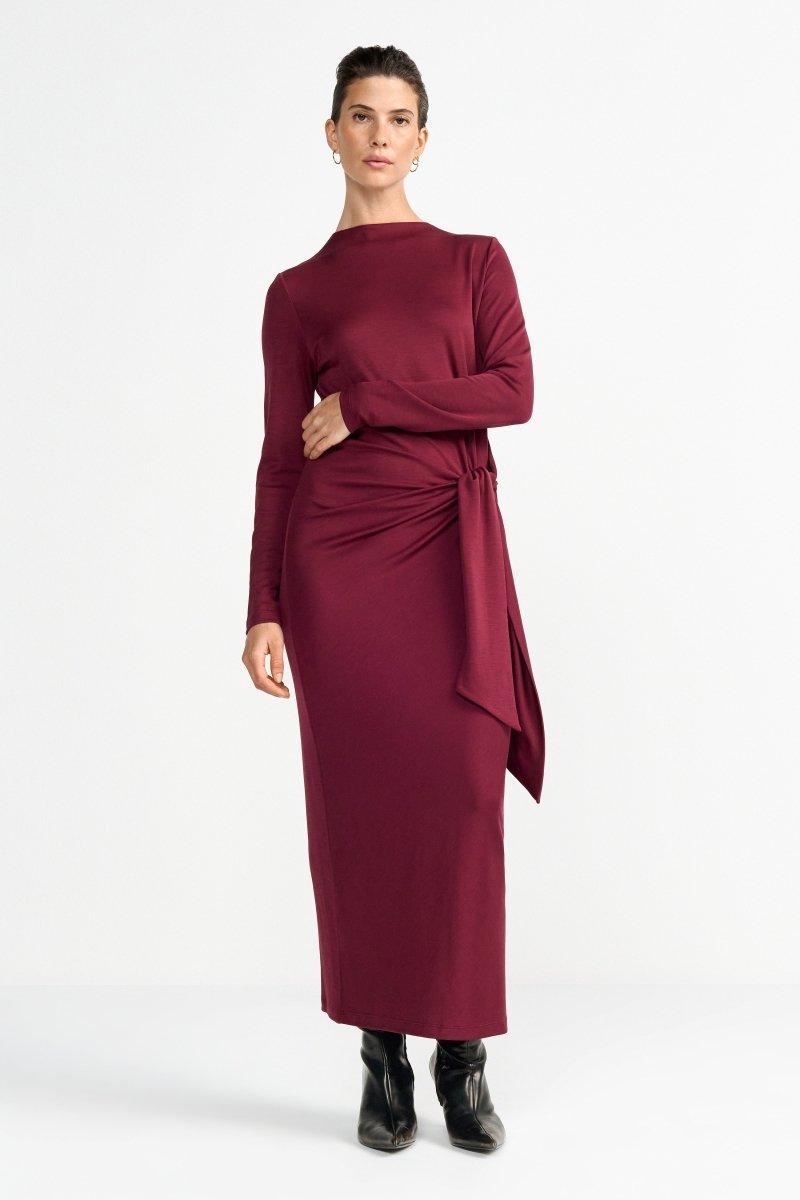 Maxikleid mit Bindegürtel-Rich & Royal