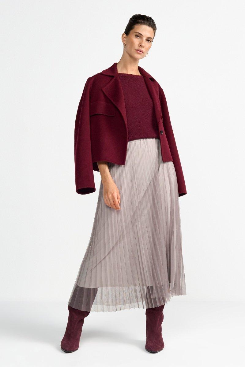 Plisseerock in Midilänge-Rich & Royal