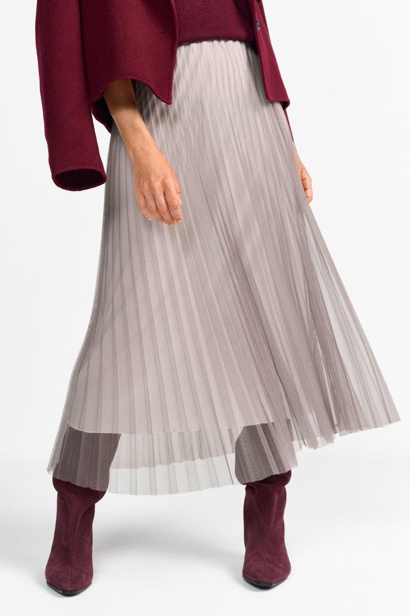 Plisseerock in Midilänge-Rich & Royal