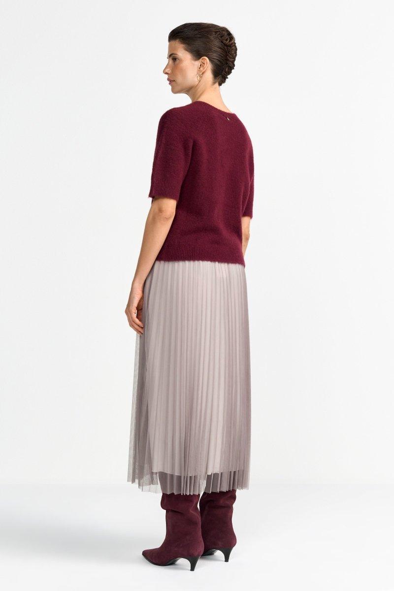 Plisseerock in Midilänge-Rich & Royal