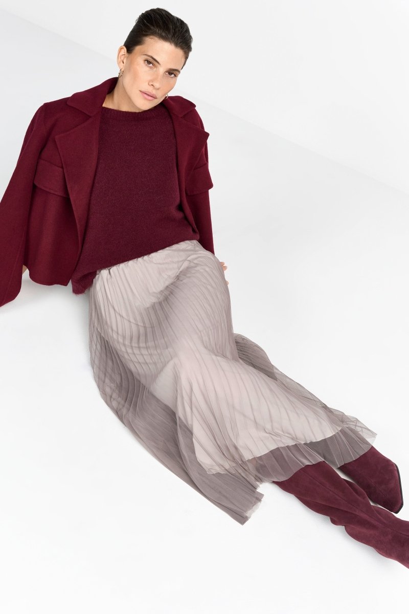 Plisseerock in Midilänge-Rich & Royal