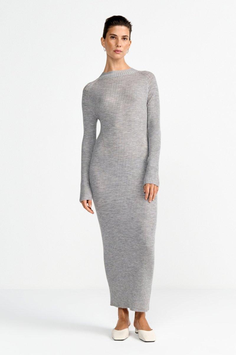 Langes Strickkleid mit Raglanärmeln-Rich & Royal