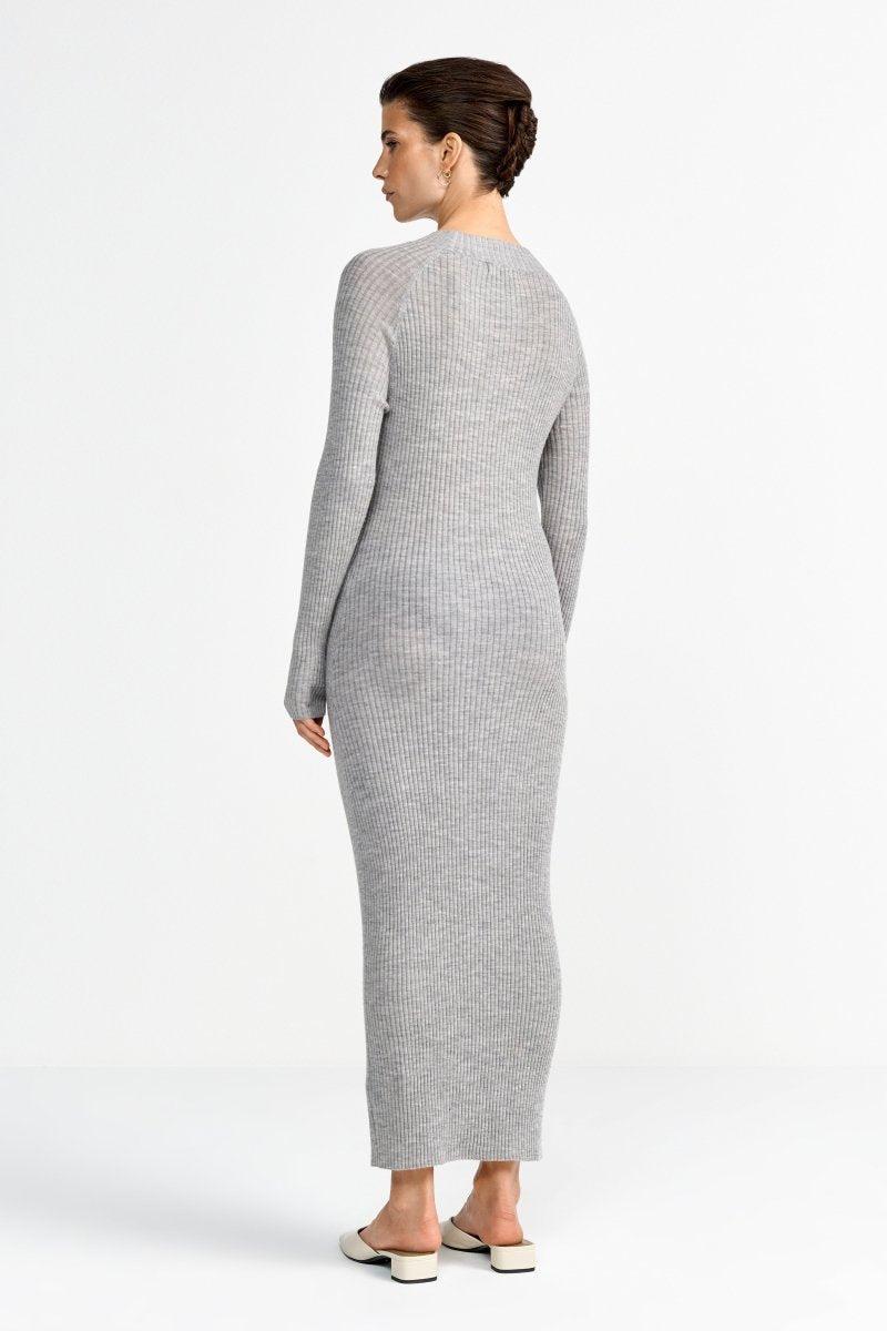 Langes Strickkleid mit Raglanärmeln-Rich & Royal