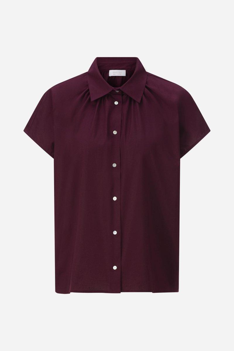 Weite Kurzarmbluse mit Hemdkragen-Rich & Royal