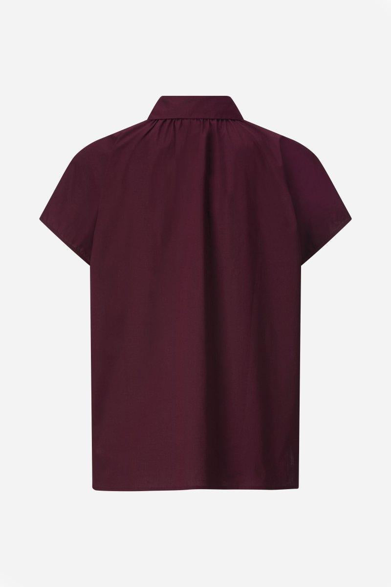 Weite Kurzarmbluse mit Hemdkragen-Rich & Royal